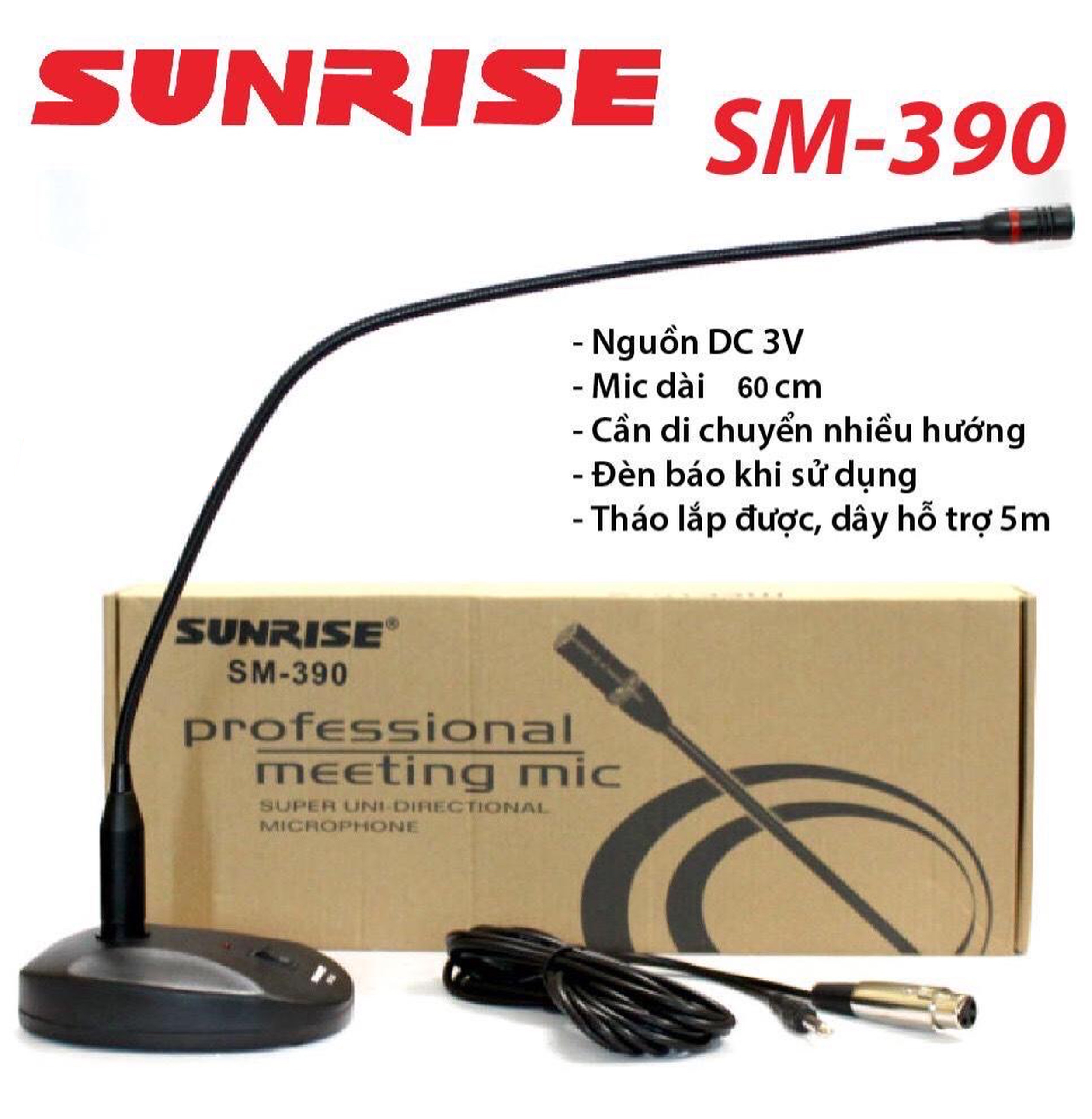 Micro hội nghị có dây Sunrise SM-390