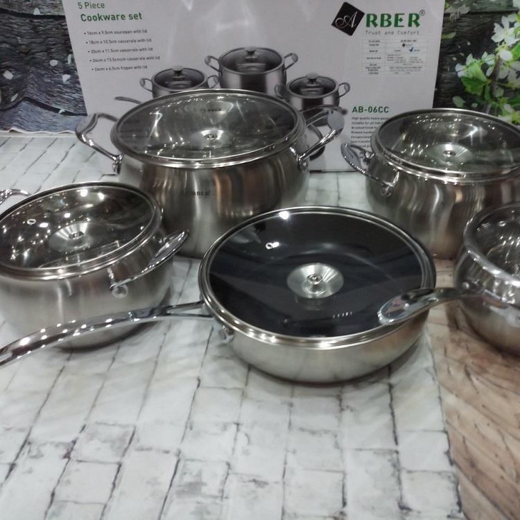 BỘ 5 NỒI CHẢO ARBER AB06CC