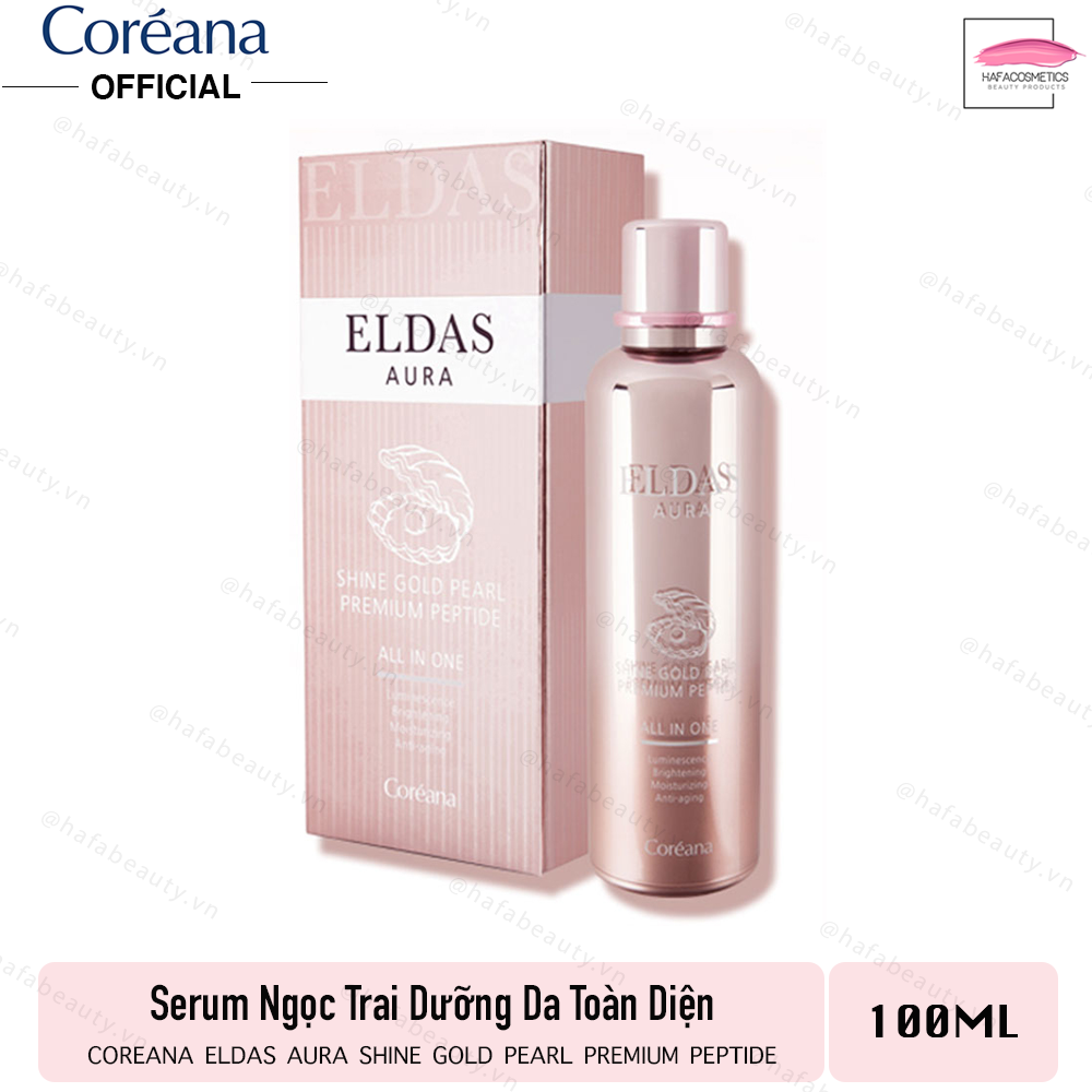 Serum Tế Bào Gốc Eldas Aura Shine Gold Pearl Premium Peptide All in One 100ml