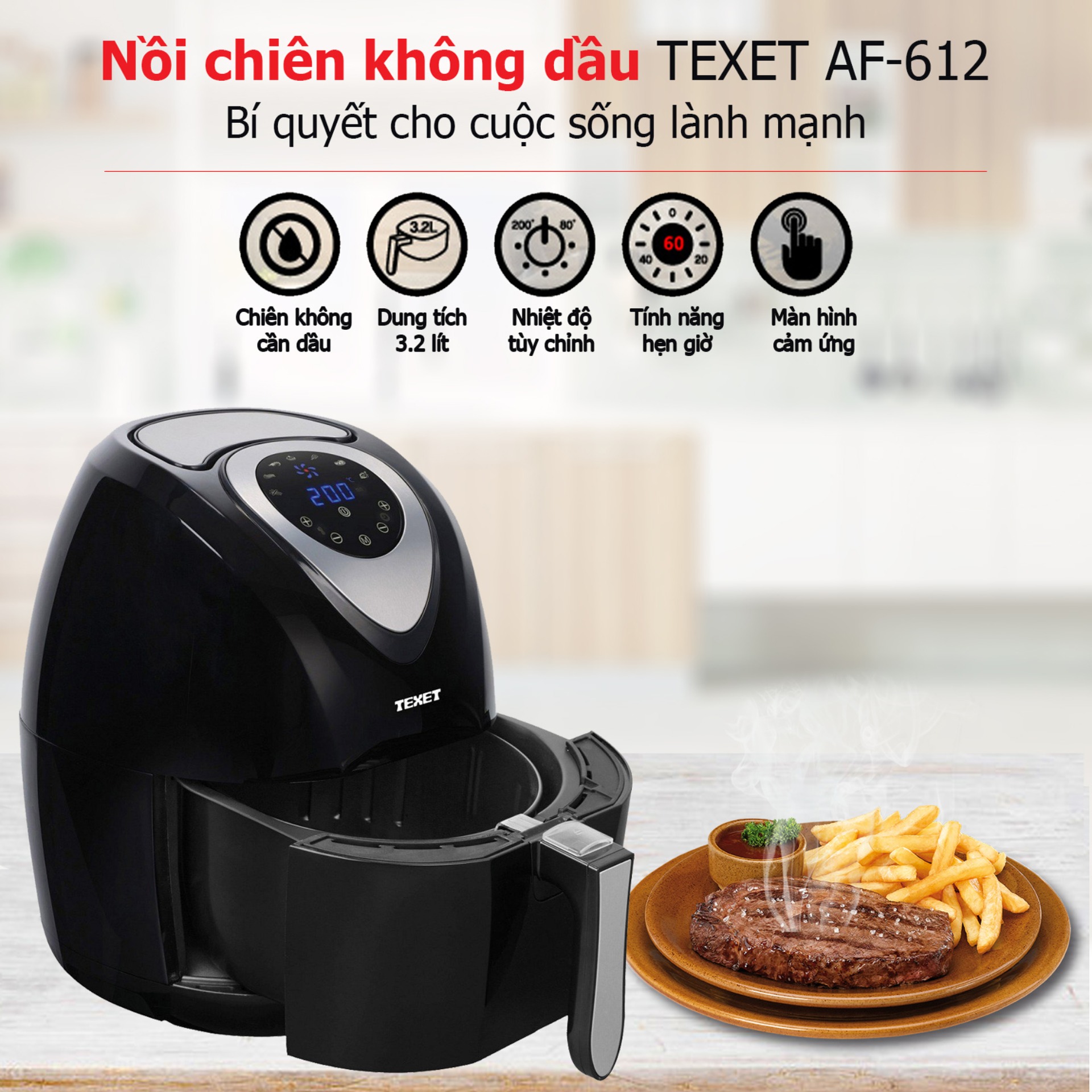 Nồi Chiên Chân Không Texet AF-612