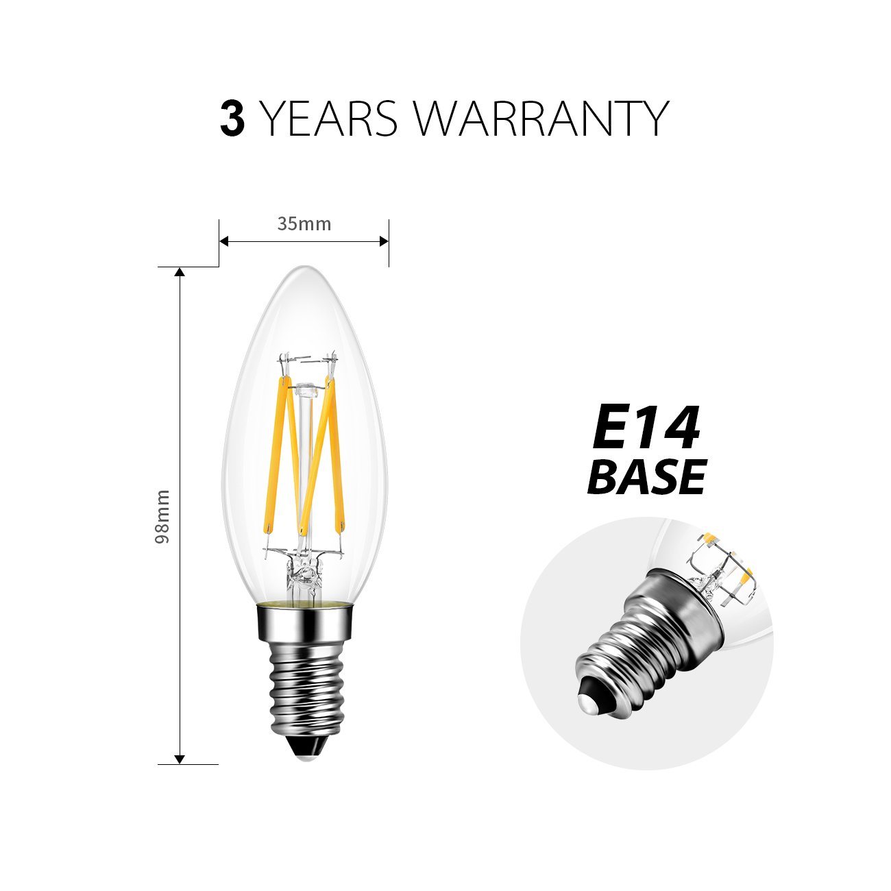 Đèn led Edision 4W đuôi E14