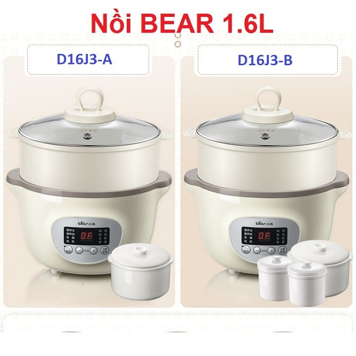 Nồi Hầm Chậm Bear D16J3 1.6L