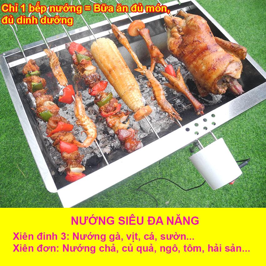 Bếp nướng than hoa tự xoay V5M
