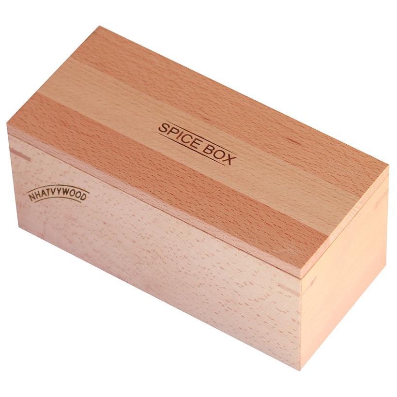 HỦ ĐỰNG GIA VỊ 3 NGĂN NHATVYWOOD SB02