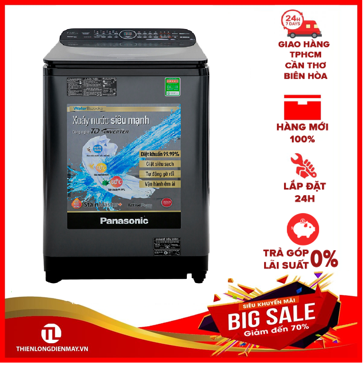 MÁY GIẶT PANASONIC NA-FD11VR1BV 11.5KG