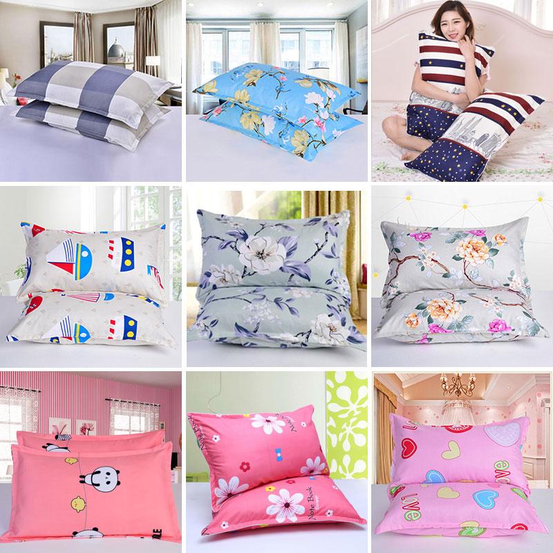 Vỏ Gối 100% Cotton Kiểu Hàn Giản Lược Người Lớn Sinh Viên Cặp Đôi Vỏ Gối Da Bao Gồm Duy Nhất Đầu Bộ Cỡ Đại