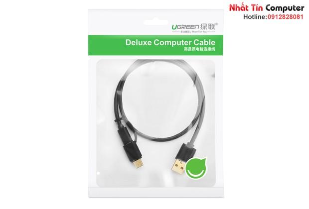 CÁP USB RA MICRO USB VÀ TYPE-C UGREEN 30178
