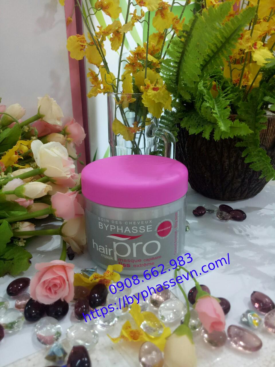 Mặt nạ hấp ủ tóc chuyên dùng cho tóc xơ rối Byphasse Hair Mask Liss Extreme 500ml