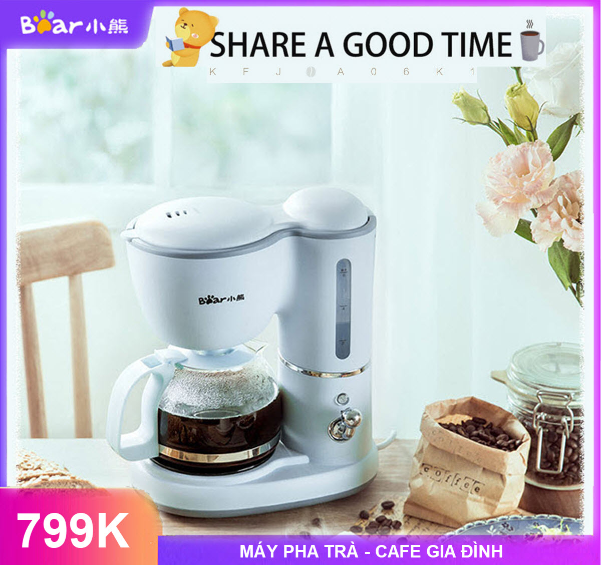 Máy pha cà phê Bear KFJ-A06K1