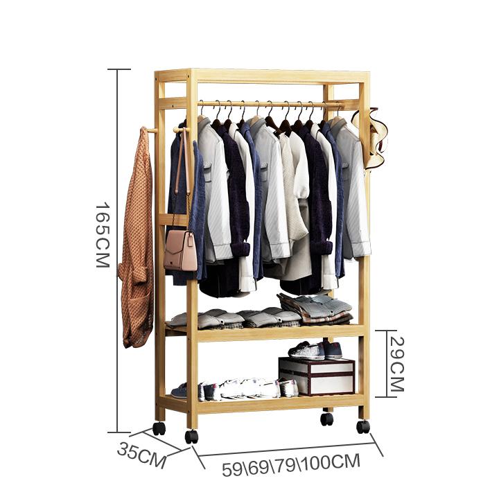 TỦ QUẦN ÁO KHUNG GỖ TRE RE0268