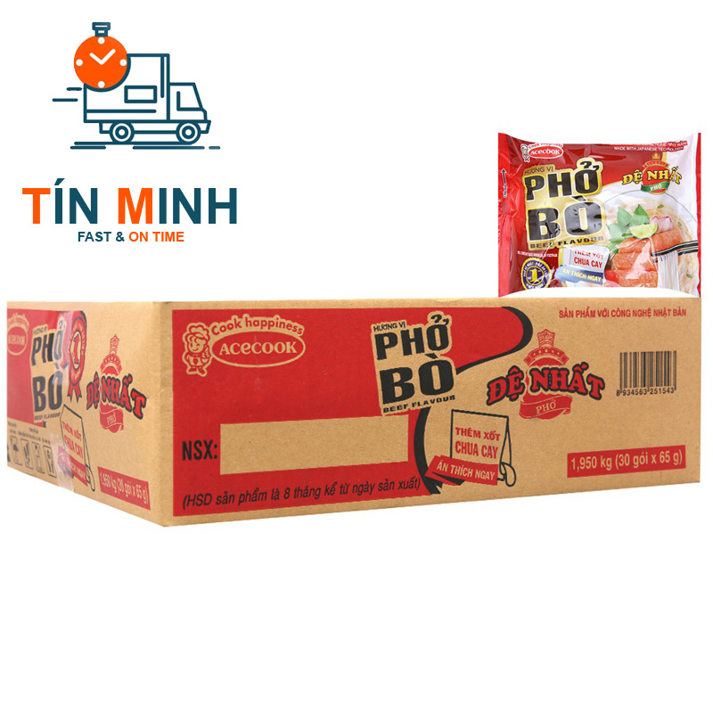Phở Bò Đệ Nhất 65g thùng 30 gói