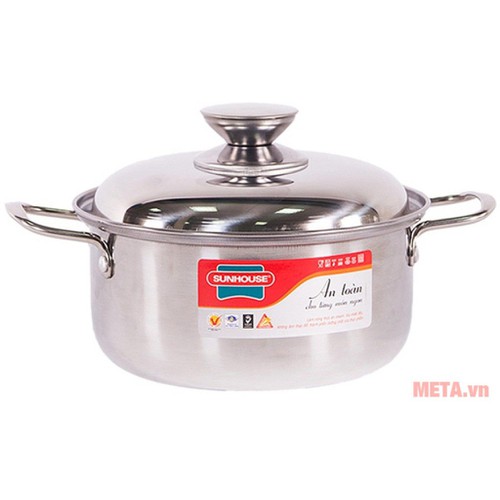 BỘ NỒI INOX 1 ĐÁY SUNHOUSE SH223