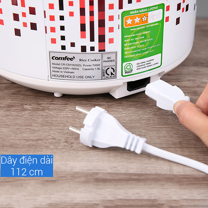 Nồi Cơm Điện Comfee CR-CM1820 D 1.8L