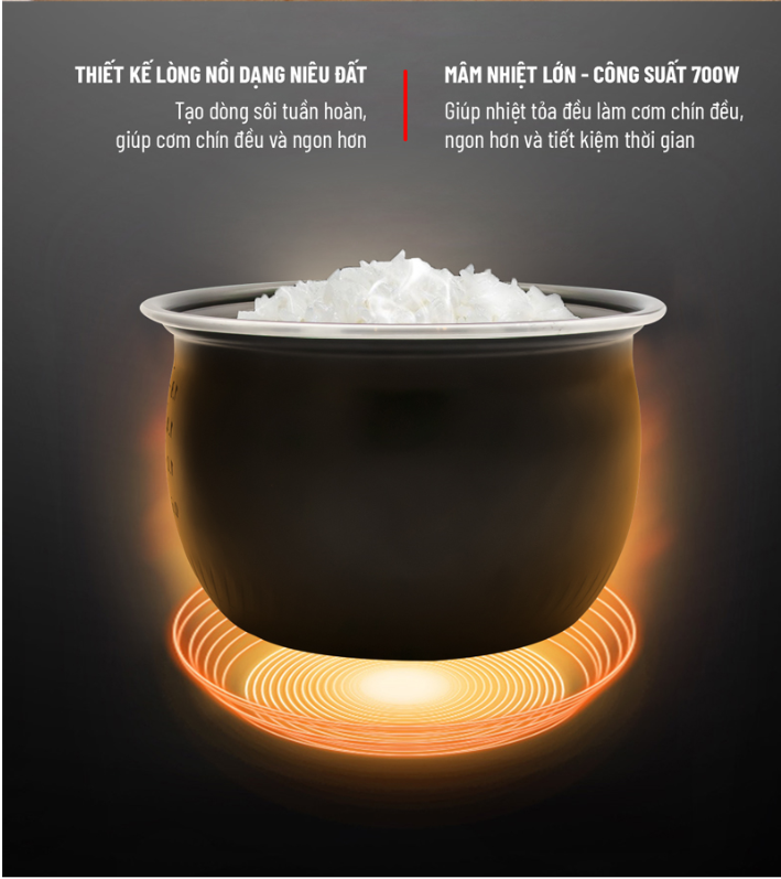 Nồi cơm điện NAGAKAWA NAG0132 1,8L