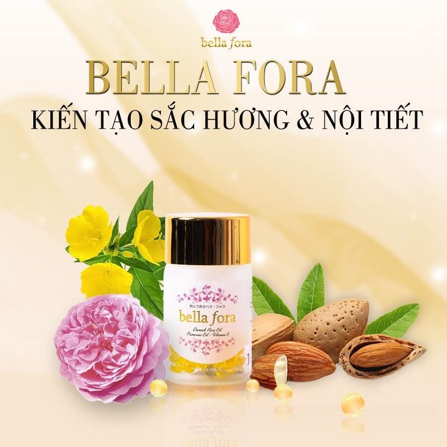 Viên nang tinh chất hoa hồng Bella Fora