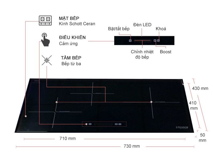Bếp từ Steiger STG-IDK310
