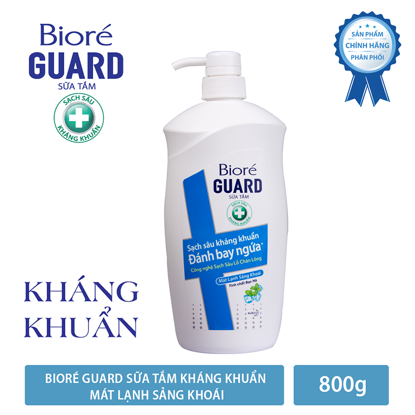 Sữa tắm Biore mát lạnh kháng khuẩn chai 800g