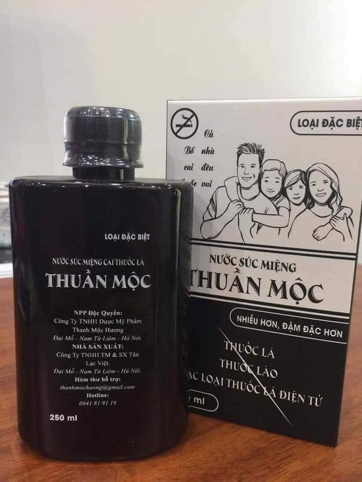Nước Súc Miệng Thuần Mộc cai thuốc