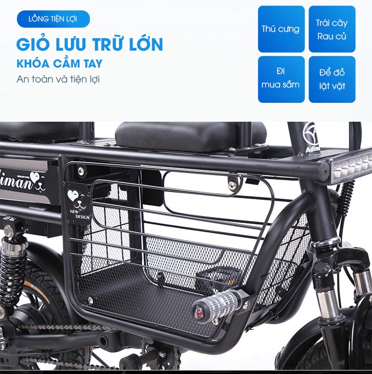 XE ĐẠP ĐIỆN ADIMAN X1 48V-10A