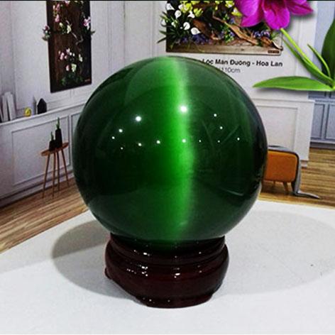 Quả Cầu Phong Thủy Đá Mắt Mèo Đỏ 6cm