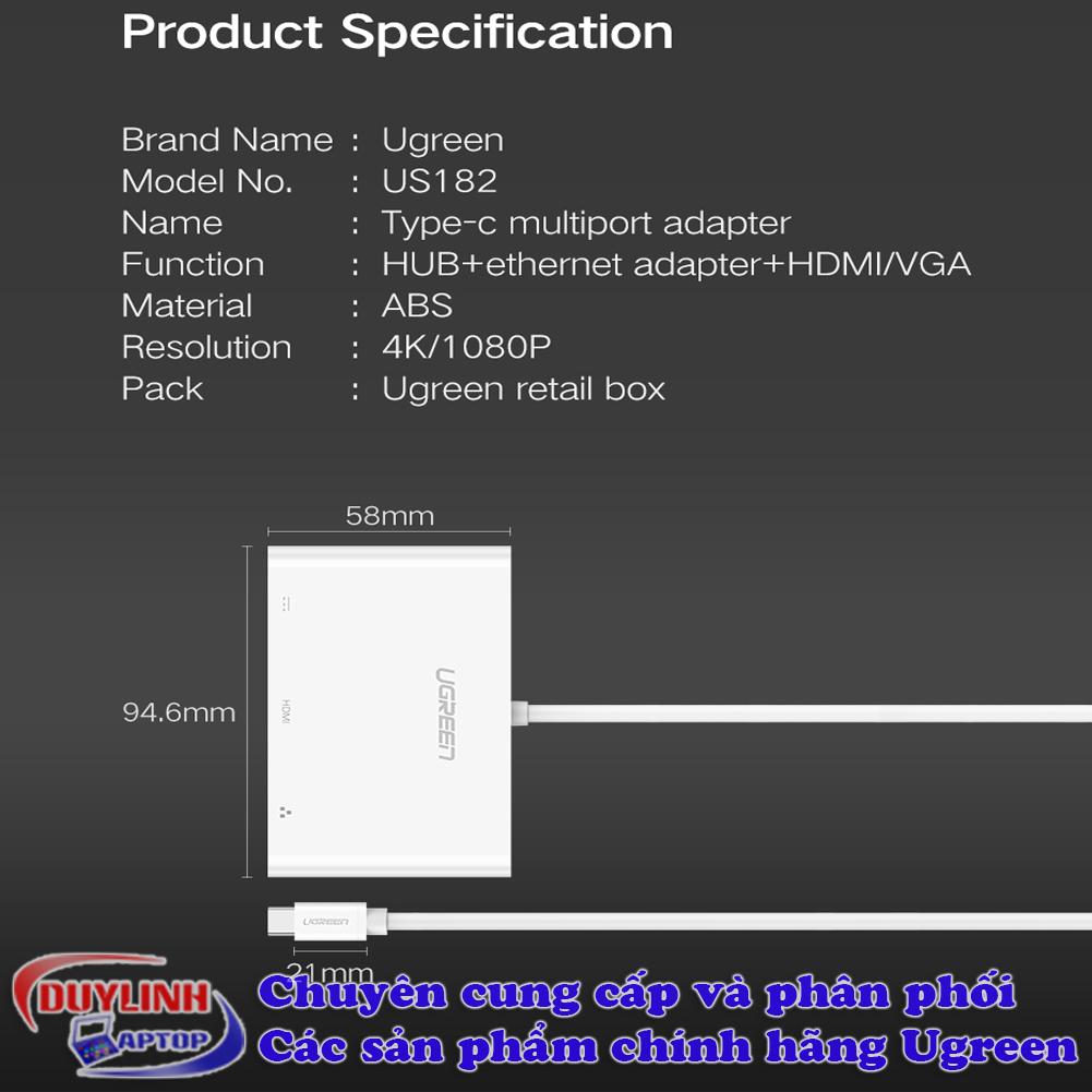 Bộ chia USB Type-C Ugreen 30440