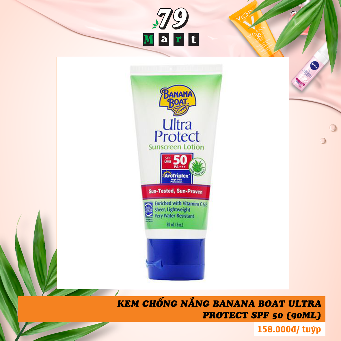 Kem chống nắng Banana Boat Ultra Protect SPF 50 90ml