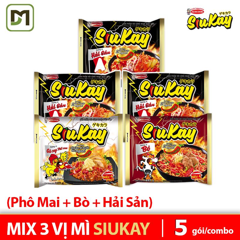 Mì SiuKay Hải Sản 128g combo 5 gói