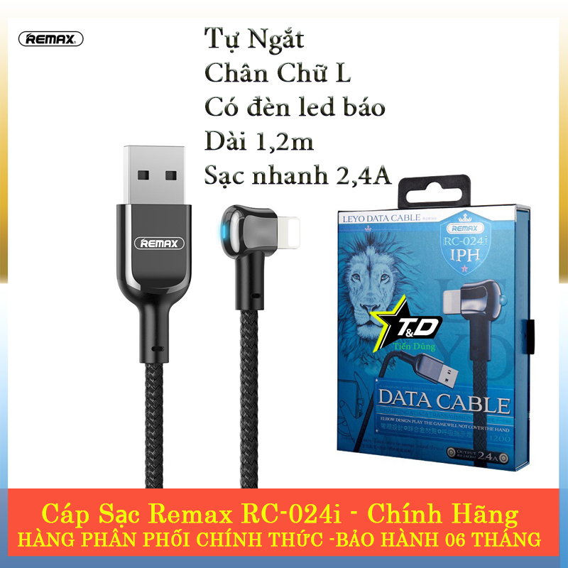 CÁP SẠC LIGHTNING REMAX RC-024I