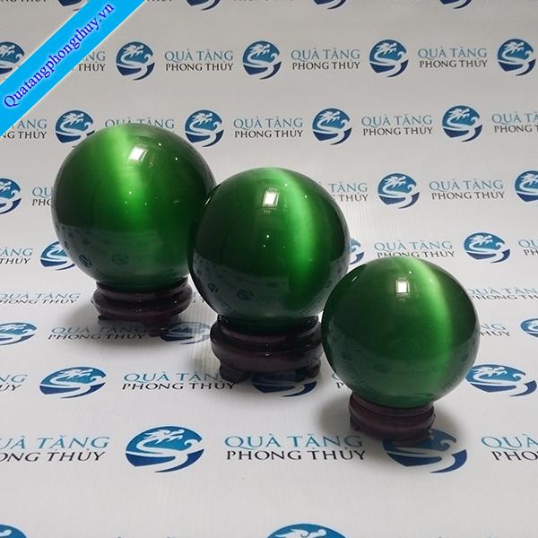 Quả Cầu Phong Thủy Đá Mắt Mèo Đỏ 6cm
