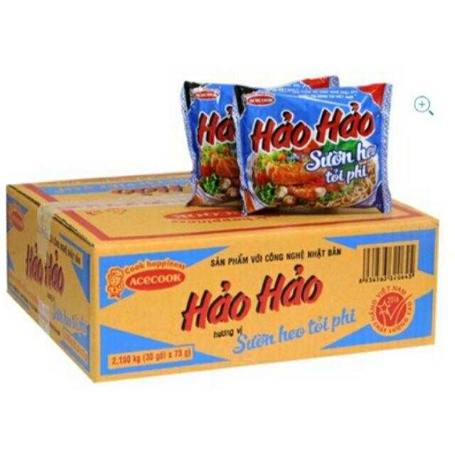 Mì Hảo Hảo Hương Vị Sườn Heo Tỏi Phi 73g thùng 30 gói