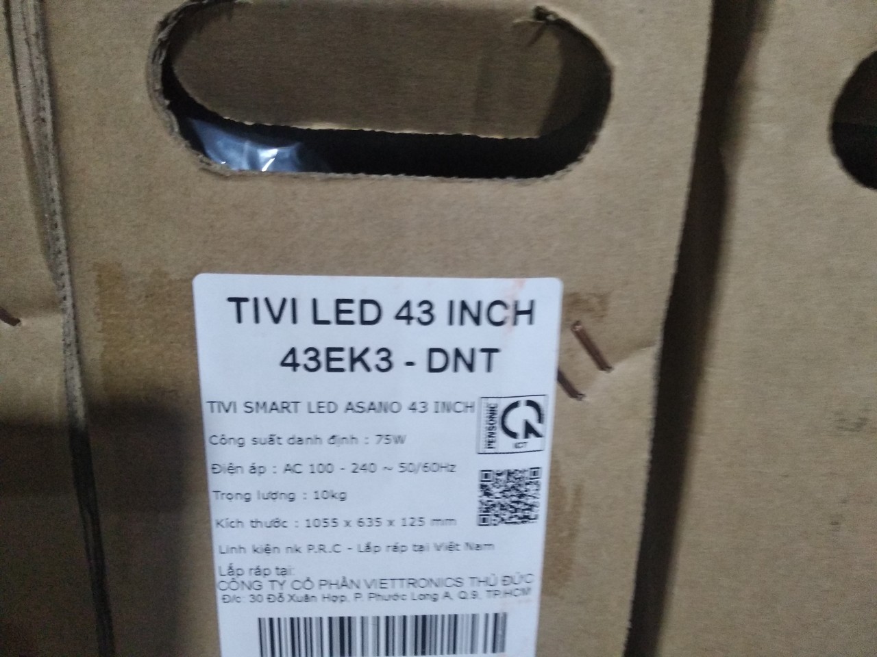 Smart Tivi Asano 43EK7 43 inch Full HD