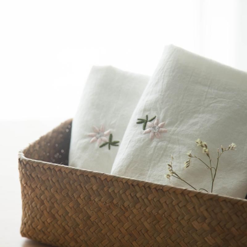 Bông Giặt Nước Thêu Hoa Vỏ Gối 100% Cotton Một Chỉ 100% Cotton Vỏ Gối Thu Đông Duy Nhất Người Lớn Giản Lược