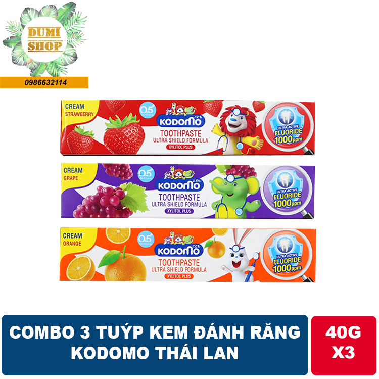 Combo 3 hộp Kem Đánh Răng Kodomo