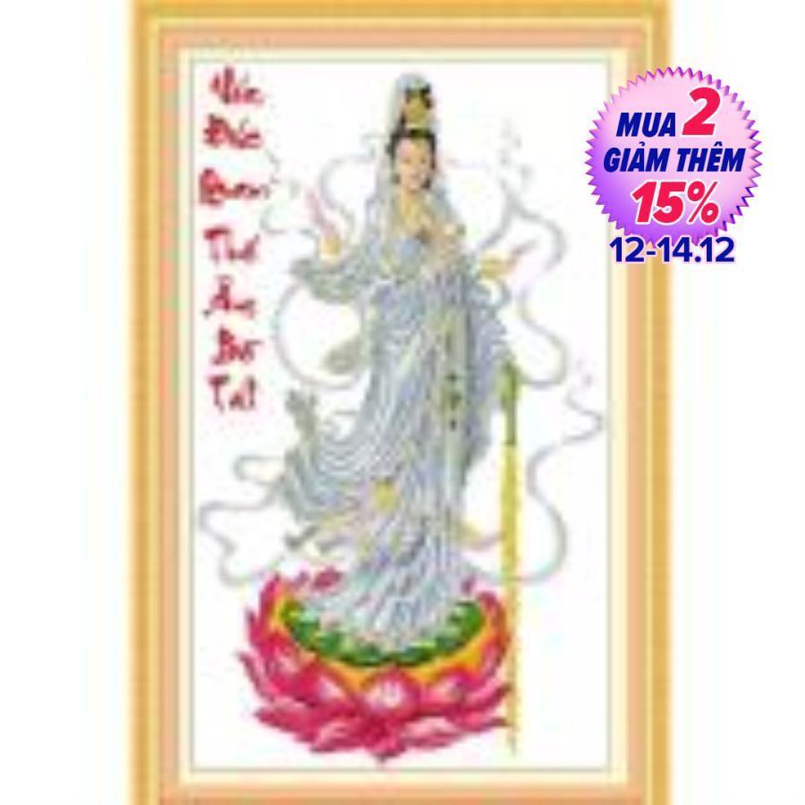 Tranh thêu quan thế âm DLH-222876