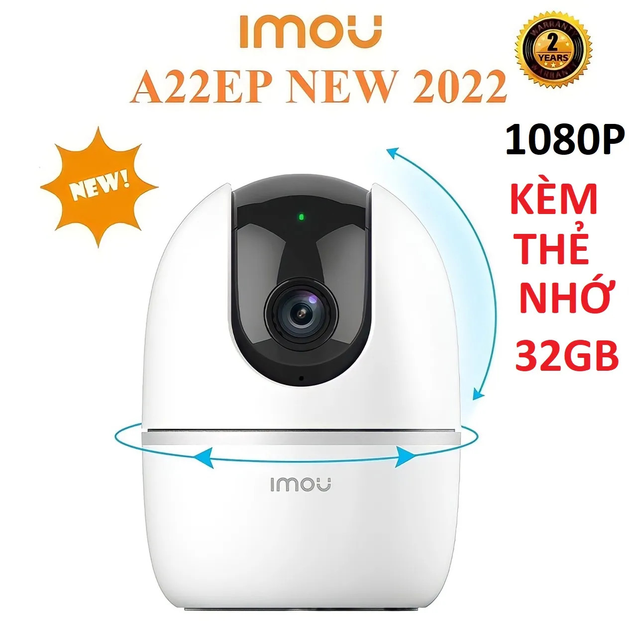 CHÍNH HÃNG Camera Wifi IMOU Ranger 2C D IPC TA22CP 2Mp Full HD Xoay