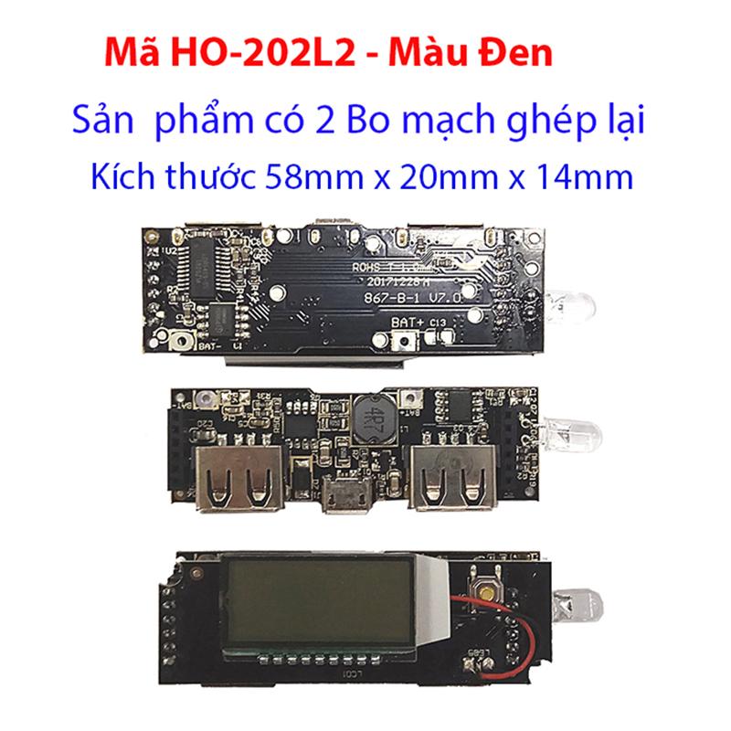 Module mạch Sạc dự phòng 2A có LCD hiển thị HO-202L - DIY Sạc dự phòng