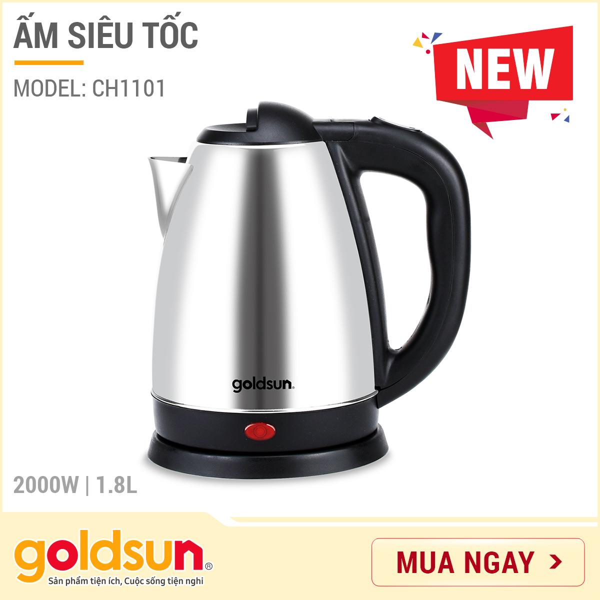 Ấm đun nước siêu tốc Goldsun CH1101 - 1.8L