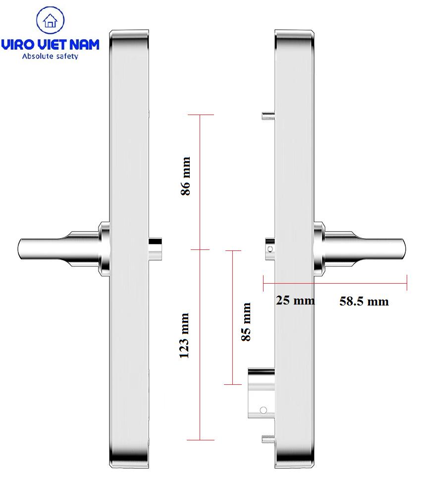Khóa cửa nhôm Viro VR-S30B
