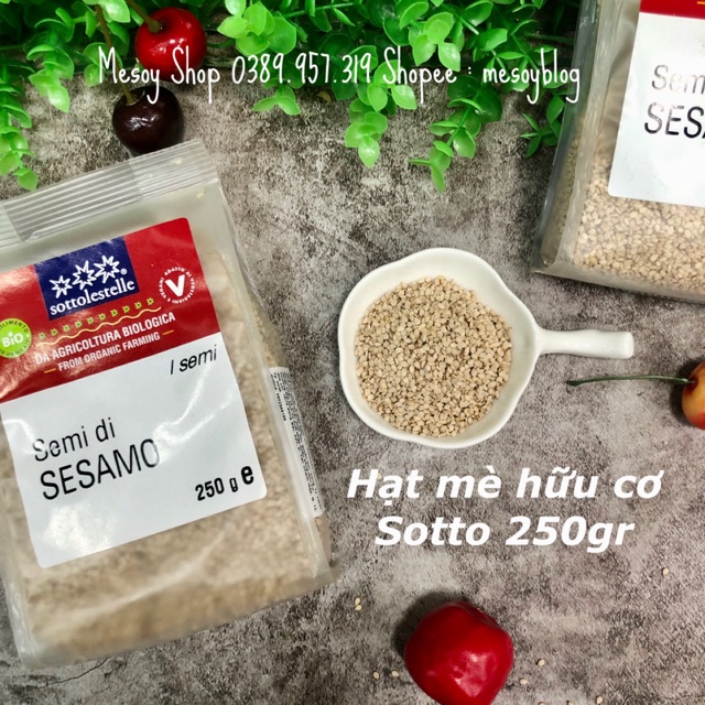 Hạt mè hữu cơ Sottolestelle 250g