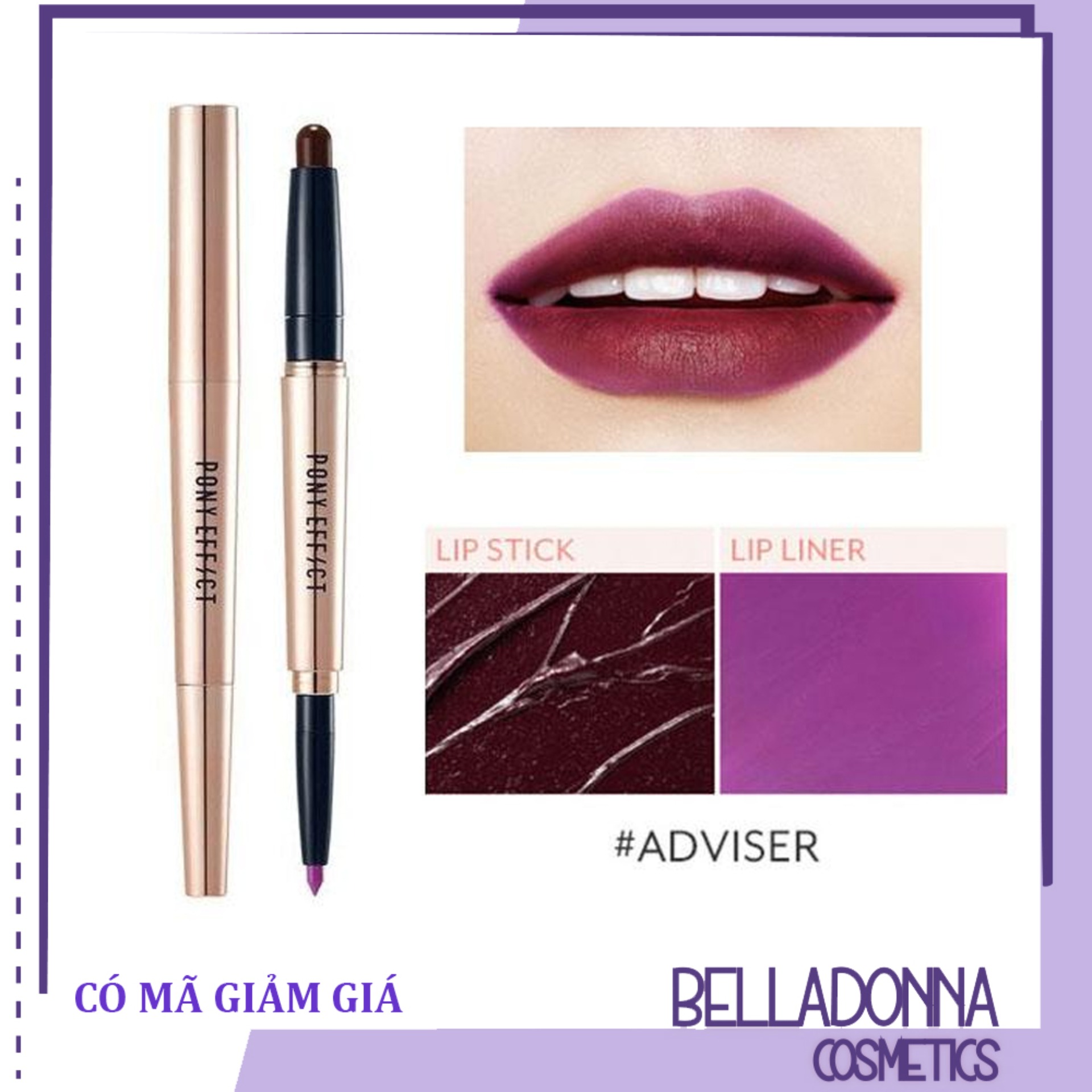 Son Lì 2 Đầu Tiện Dụng Pony Effect Contour Lip Color