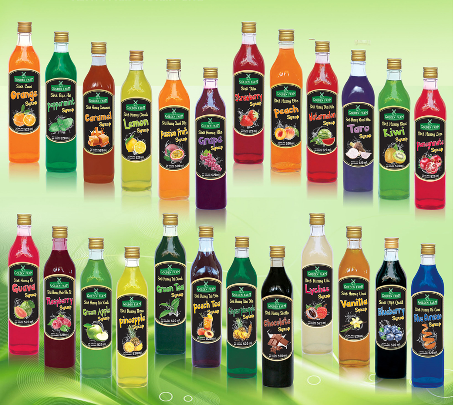 Siro Golden Farm Thơm 520ml