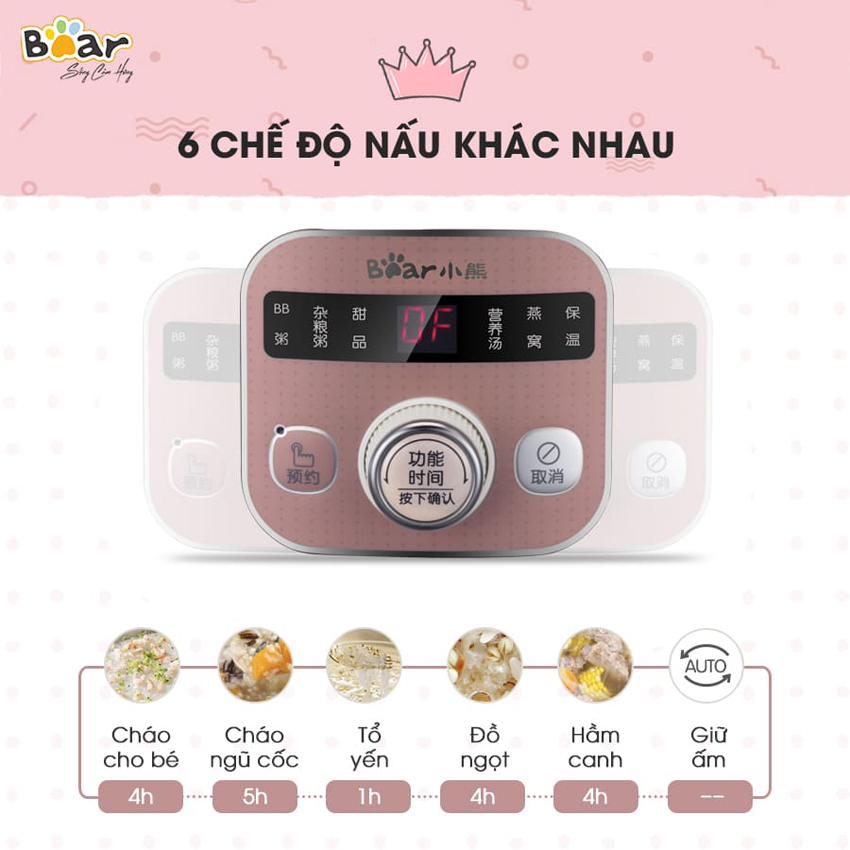 Nồi Nấu Chậm Bear DDG-D10B1S