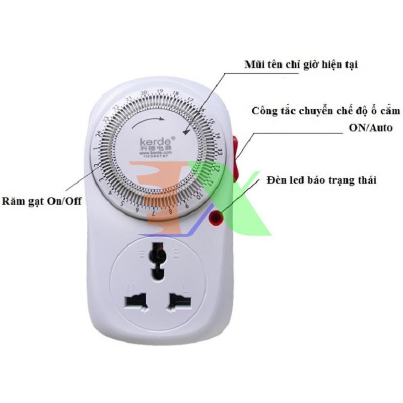 Ổ cắm hẹn giờ lập trình cơ Kerde TW-E05