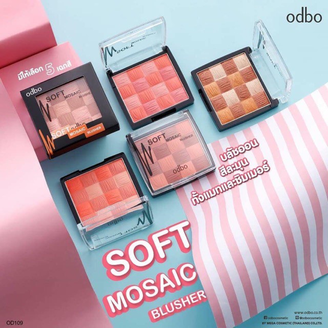 Má Hồng Odbo Soft Mosaic Blusher