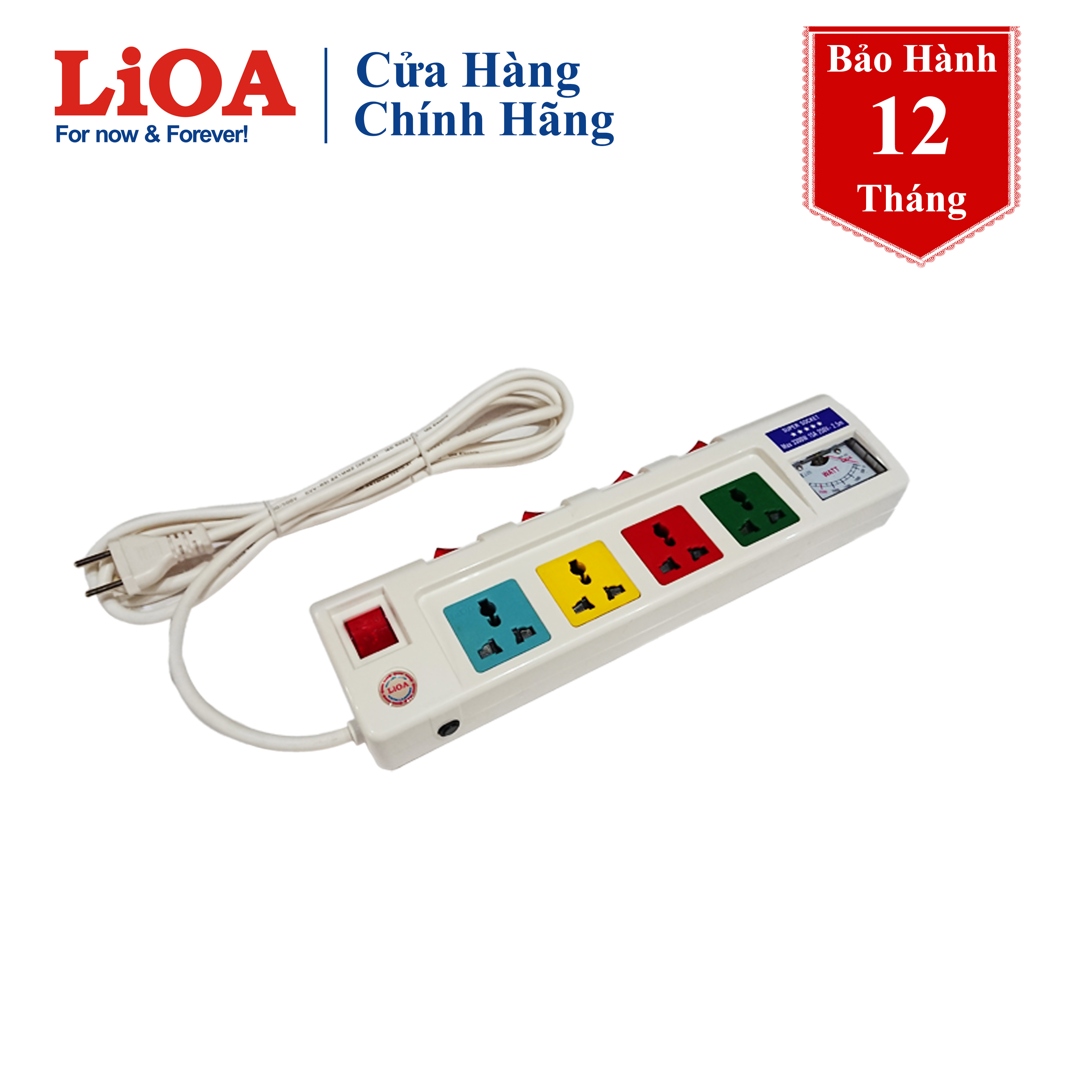 Ổ cắm kéo dài công suất lớn Lioa 4OFSSV2.5-3