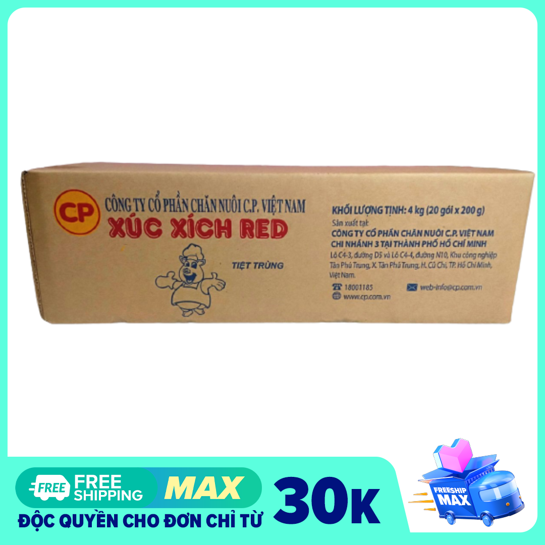 Xúc Xích Cp 200g thùng 20 gói