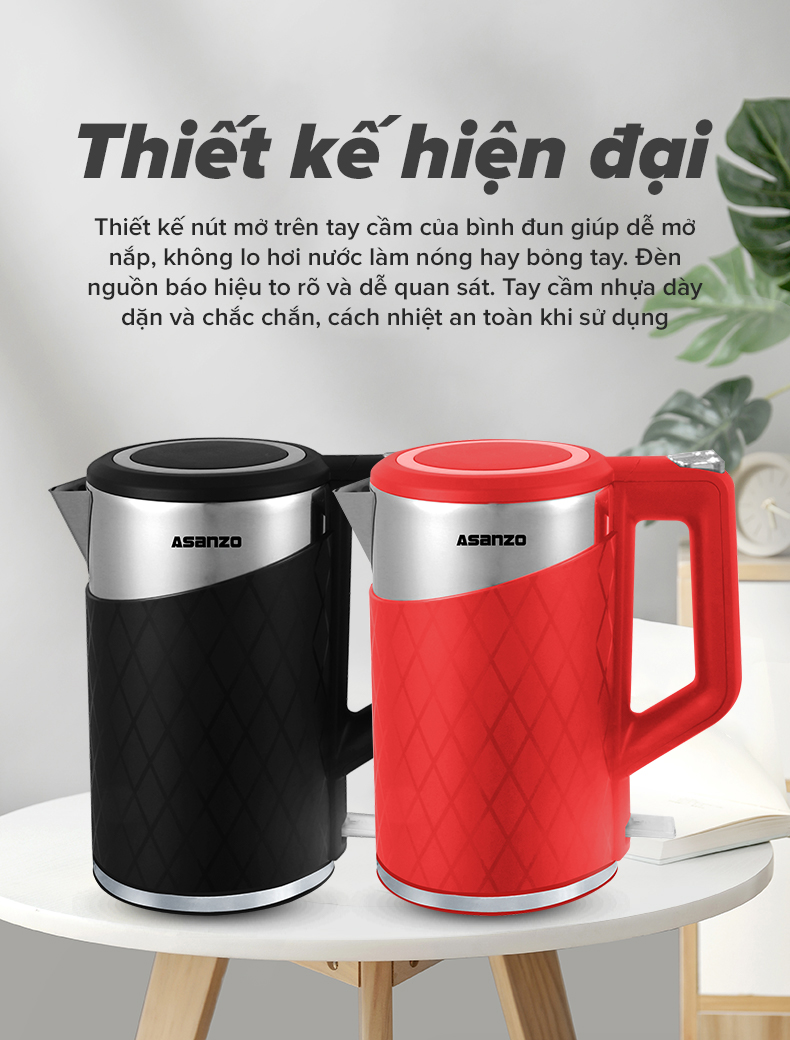 Bình đun siêu tốc Asanzo SK-1801