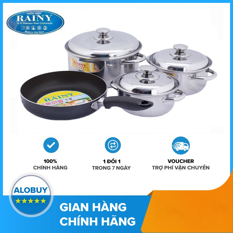 Bộ 3 nồi 1 chảo Rainy RN07TT