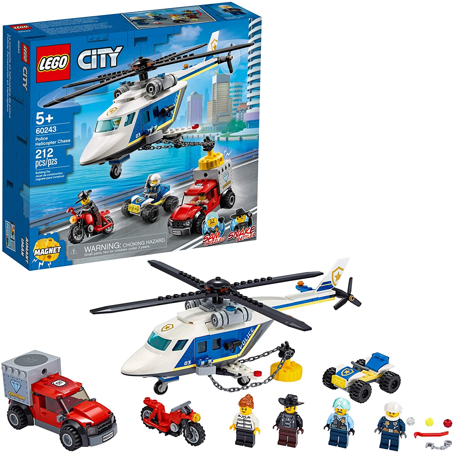 LEGO CITY 60243 Trực Thăng Truy Bắt Tội Phạm