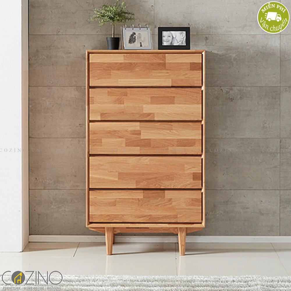 Tủ ngăn kéo Calla 5 hộc gỗ cao su